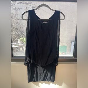 Drop-Top Black Sleeveless Little Black Dress